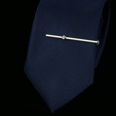 Men's Crystal Zircon Tie Clip