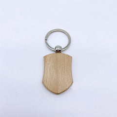 10pcs Blank Wooden Keychain Engraved Wood Keychain DIY Keychain