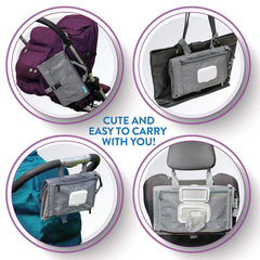 Portable Diaper Changing Pad with Wet Wipe Bag
