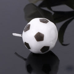 6pcs Soccer Ball Candles for Birthday Party Cake