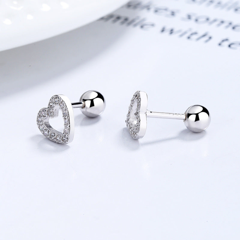 Heart Decor Stud Earrings for Girls
