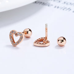 Heart Decor Stud Earrings for Girls