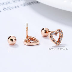 Heart Decor Stud Earrings for Girls