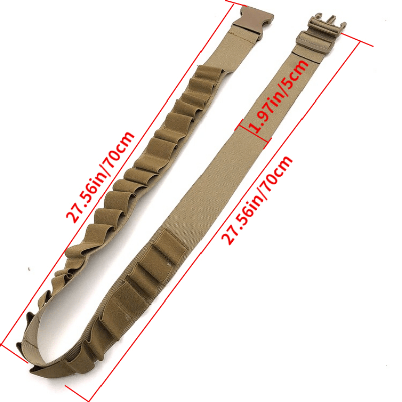 Tactical Shell Bandolier Belt 12GA 600D Nylon Ammo Holder