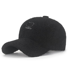 Fashionable Lamb Wool Baseball Cap Autumn Winter Hat Men Women