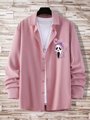 Ghost Face & Various Men's Casual Button Up Shirt