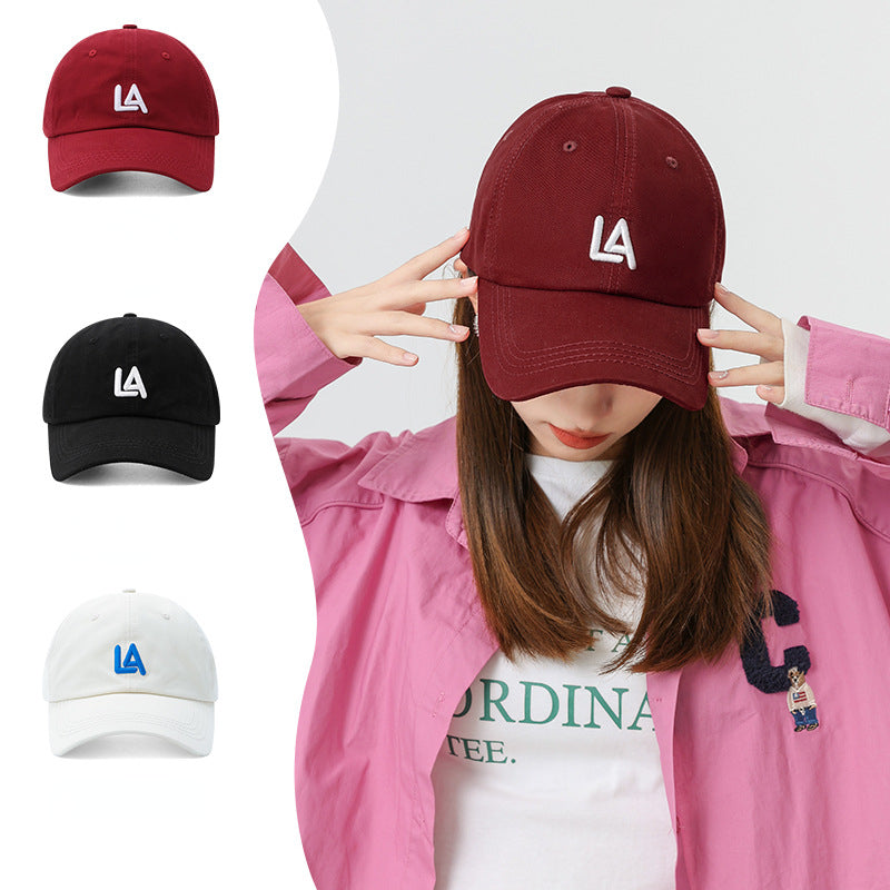 LA Embroidery Baseball Cap Unisex Dad Hats Adjustable Sun Hat for Women