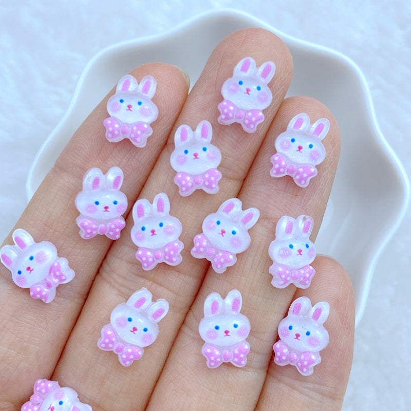 10pcs Mini Rabbit Series Ornament for Hair Bows Accessories