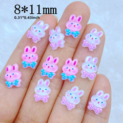 10pcs Mini Rabbit Series Ornament for Hair Bows Accessories