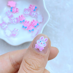 10pcs Mini Rabbit Series Ornament for Hair Bows Accessories