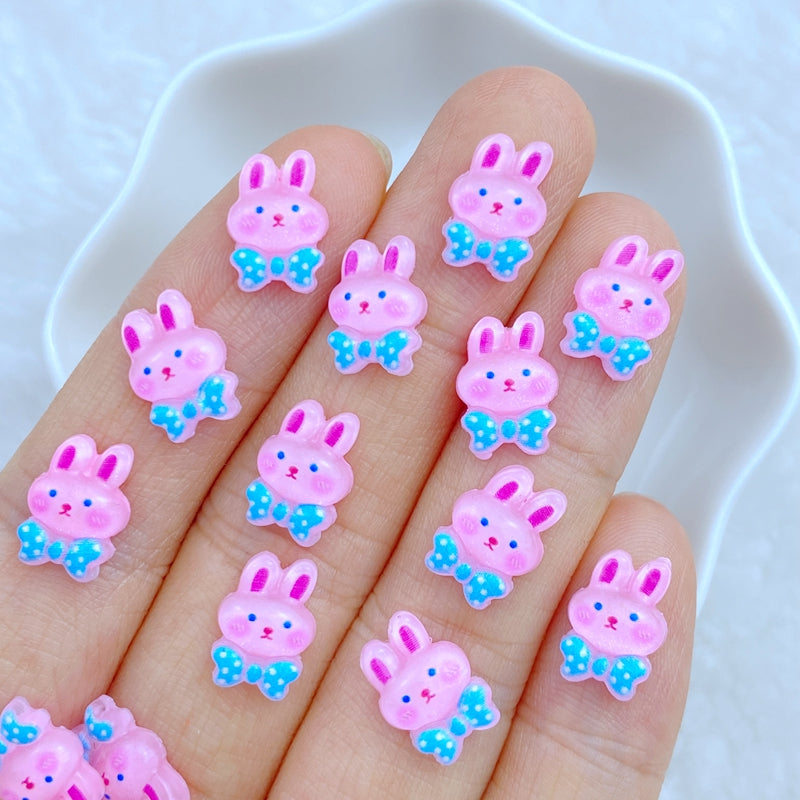 10pcs Mini Rabbit Series Ornament for Hair Bows Accessories