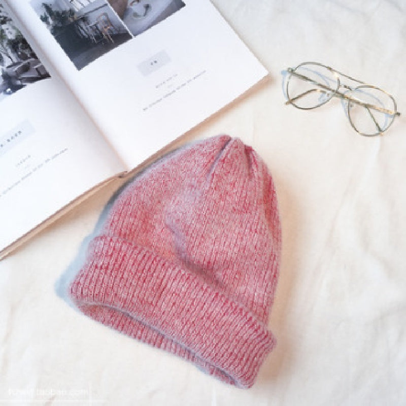 Men's Winter Knitted Beanie Hat Warm Solid Color Pullover Cap