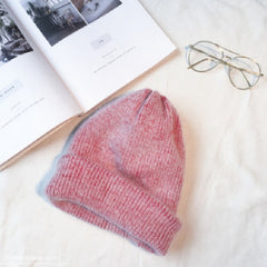 Men's Winter Knitted Beanie Hat Warm Solid Color Pullover Cap