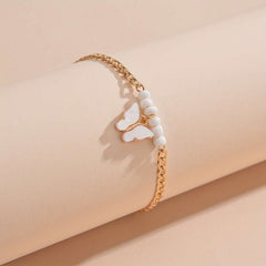 Beach Butterfly Acrylic Anklet Bracelet for Women