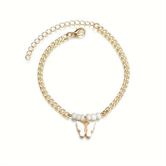 Beach Butterfly Acrylic Anklet Bracelet for Women