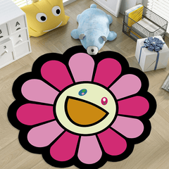 Kids' Round Floor Mat 39" Non Slip Carpet Washable Room Decor