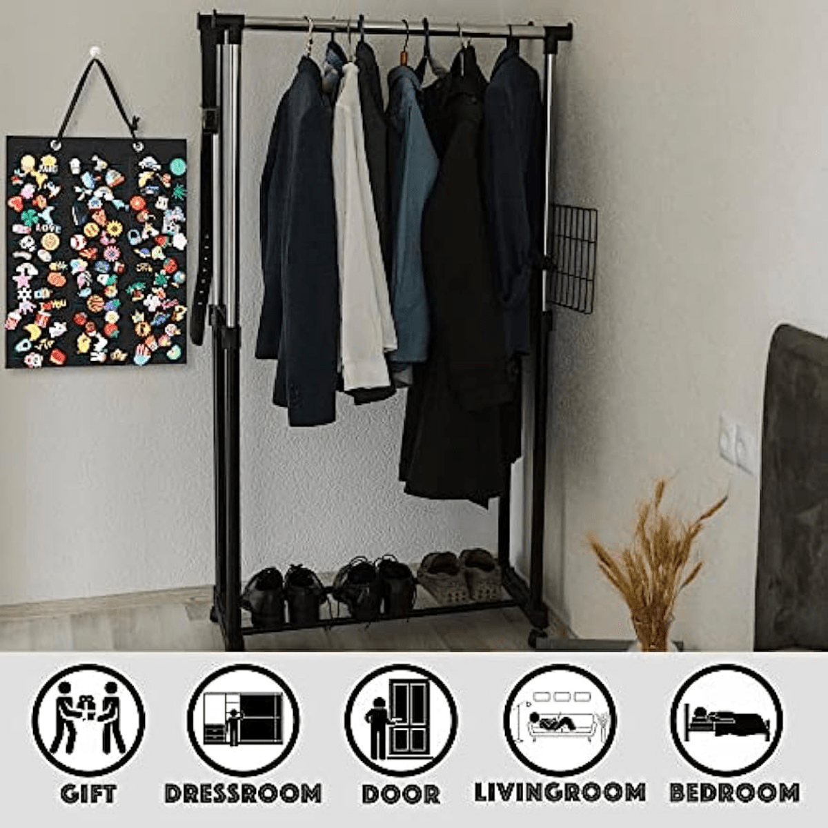 Shoe Charms Organizer Hanging Display Holder for Clog Charms