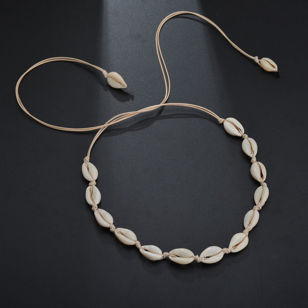 Ocean Style Shell Braided Bracelet Hawaii Beach Necklace