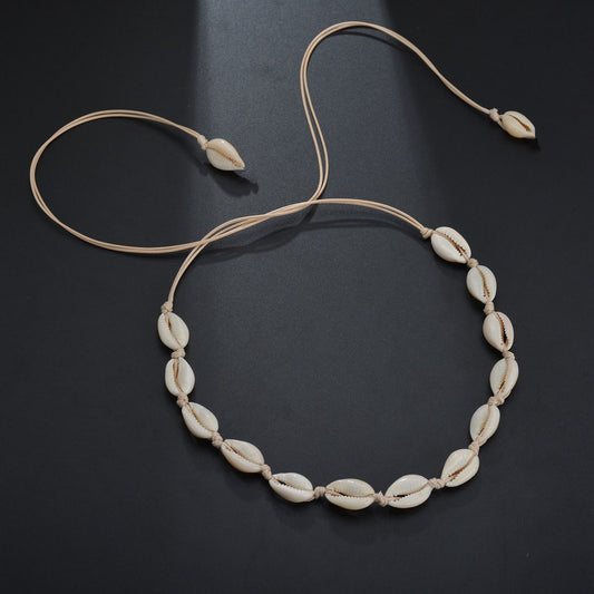 Ocean Style Shell Braided Bracelet Hawaii Beach Necklace