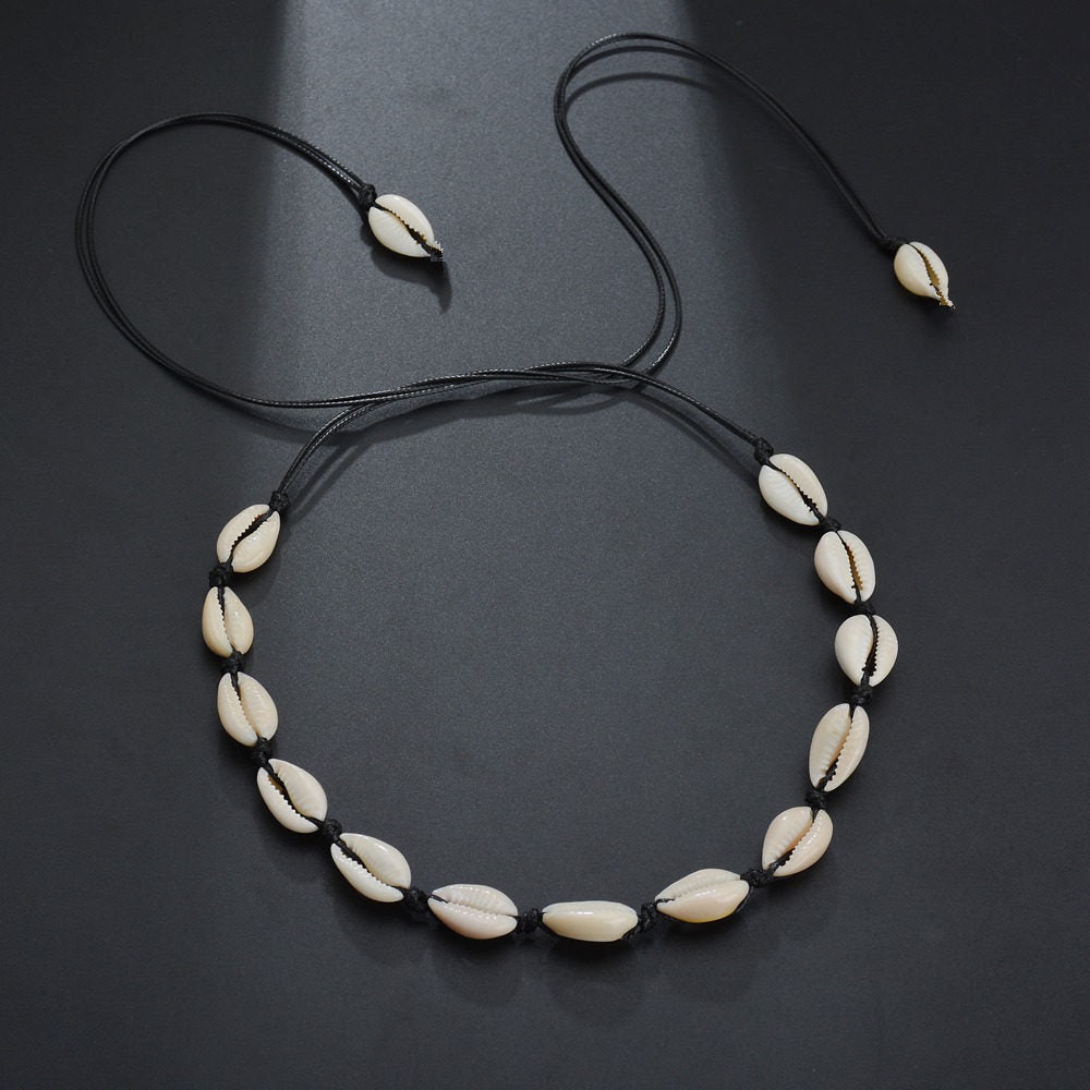Ocean Style Shell Braided Bracelet Hawaii Beach Necklace