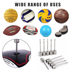 100Pcs Stainless Steel Air Pump Inflation Needles for Sports Balls