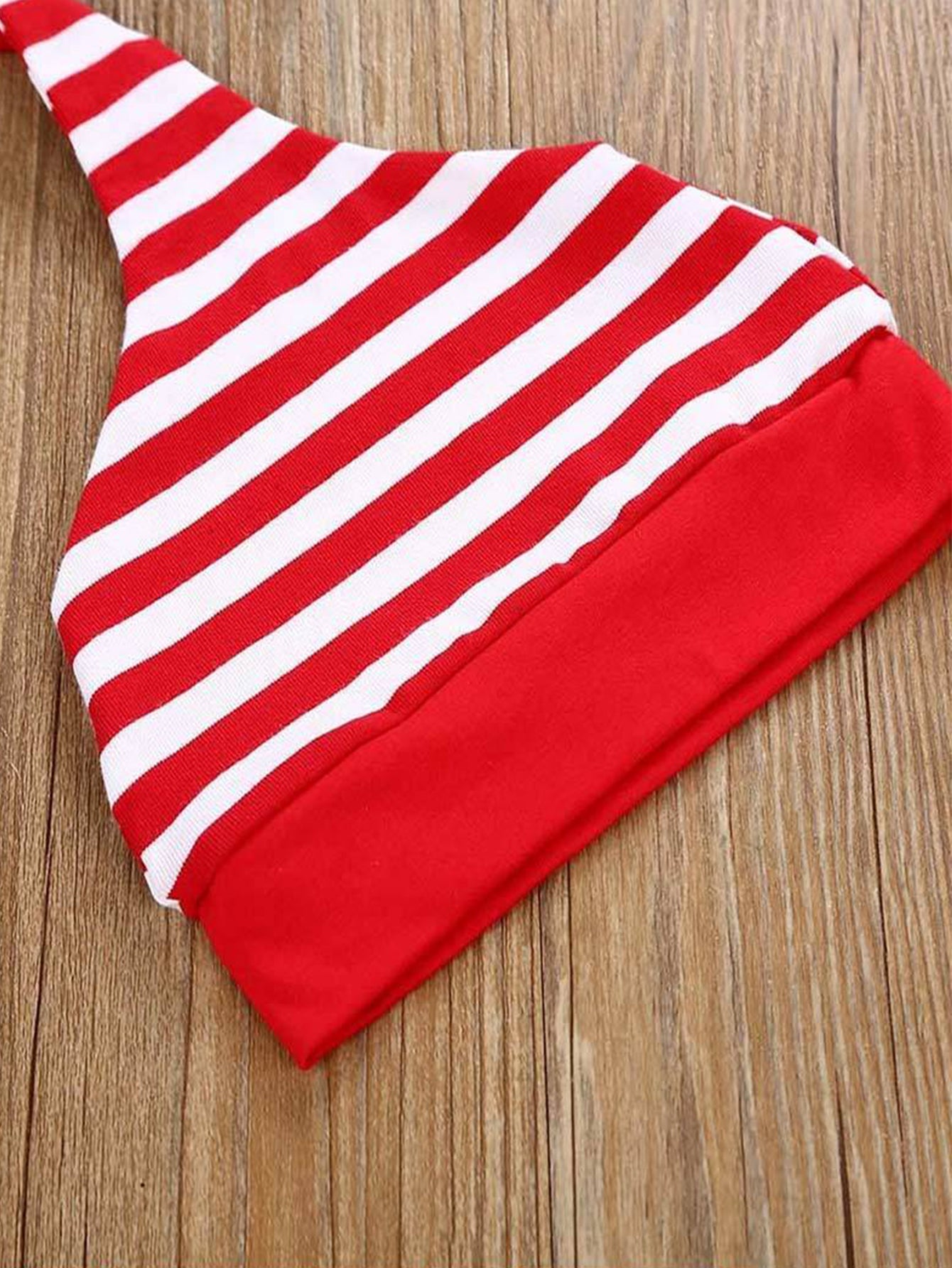 Baby Girls Christmas Outfit Long Sleeve Romper & Striped Pant Set