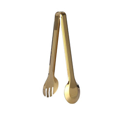 Stainless Steel Golden BBQ Food Tongs for Grilling