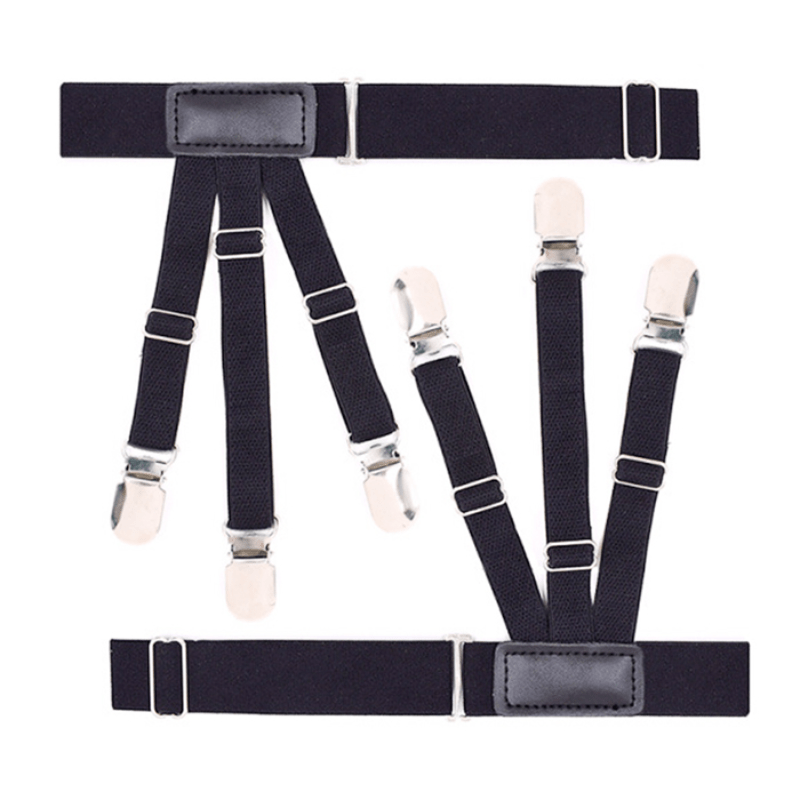Men's Shirt Stays Belt With Non-slip Clips Keep Shirt Tucked