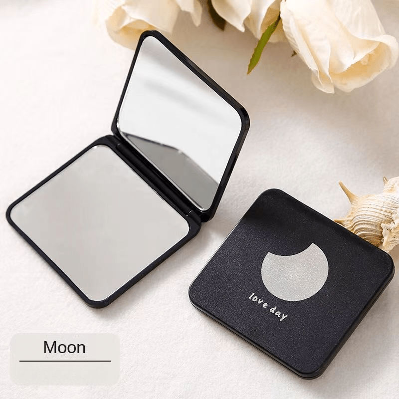 Star Pattern Square Folding Mirror Double Side Compact Mirror