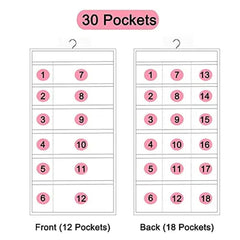 Double Sided Hanging Underwear Organizer Mesh Grid Bra Storage Bag