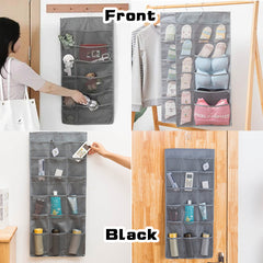 Double Sided Hanging Underwear Organizer Mesh Grid Bra Storage Bag