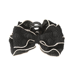 Sweet Bow Hair Claw Contrast Trim Bowknot Hair Clip Ponytail Holder