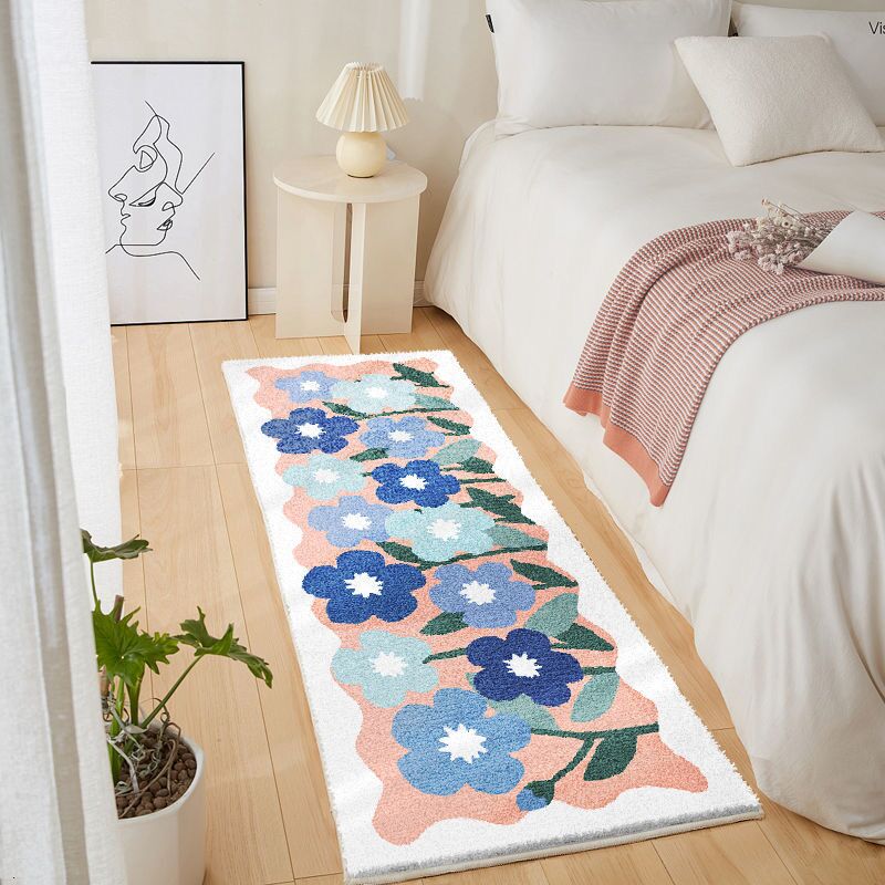 Floral Soft Bedroom Carpet - Whimsical and Fluffy