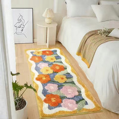 Floral Soft Bedroom Carpet - Whimsical and Fluffy
