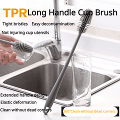 Long Handled Silicone Cleaning Brush for Bottles, Tea Pot, Glass Cup