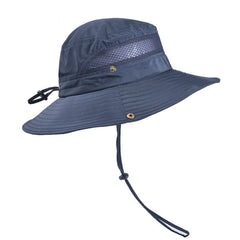 Unisex Sunshade Bucket Hat with Adjustable Strap for Fishing