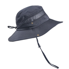 Unisex Sunshade Bucket Hat with Adjustable Strap for Fishing
