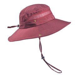 Unisex Sunshade Bucket Hat with Adjustable Strap for Fishing