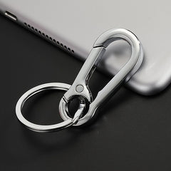 5pcs Small Stainless Steel Keychains Metal Keyrings Key Holder