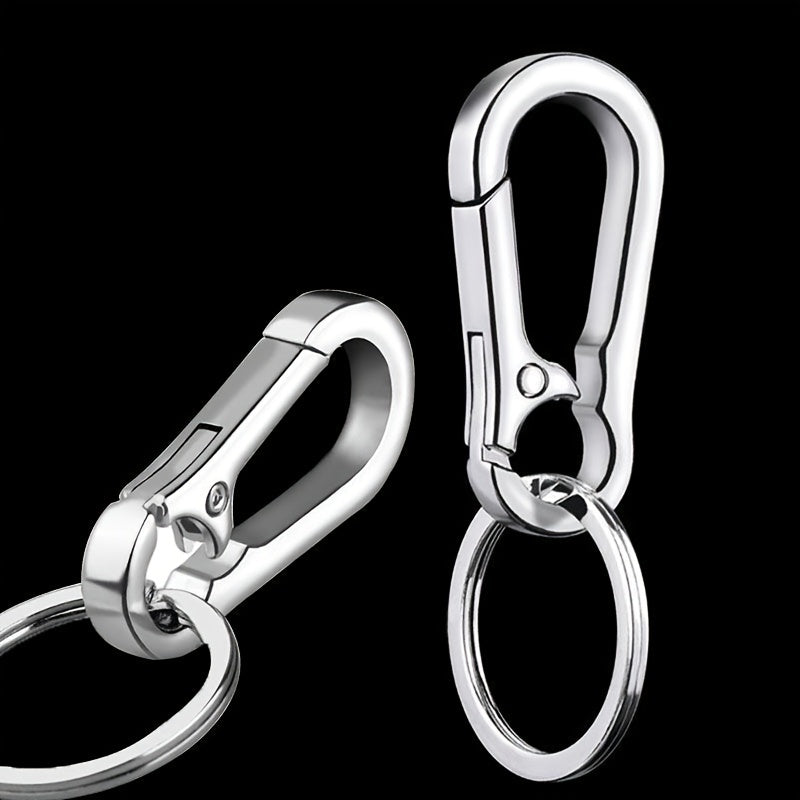 5pcs Small Stainless Steel Keychains Metal Keyrings Key Holder