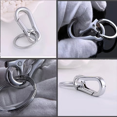 5pcs Small Stainless Steel Keychains Metal Keyrings Key Holder
