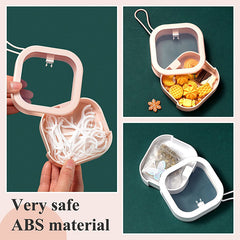 Portable Hair Band Storage Box with Q Tip Bracket and Cotton Swab Dispenser