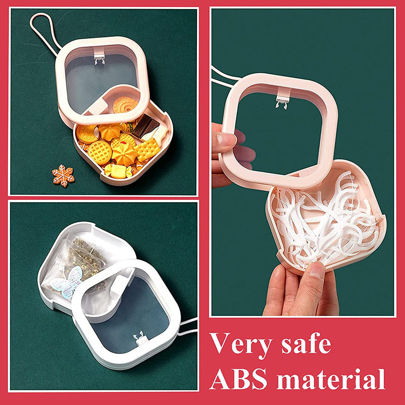 Portable Hair Band Storage Box with Q Tip Bracket and Cotton Swab Dispenser