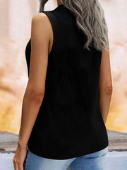 Skull & Letter Print Crew Neck Tank Top for Women