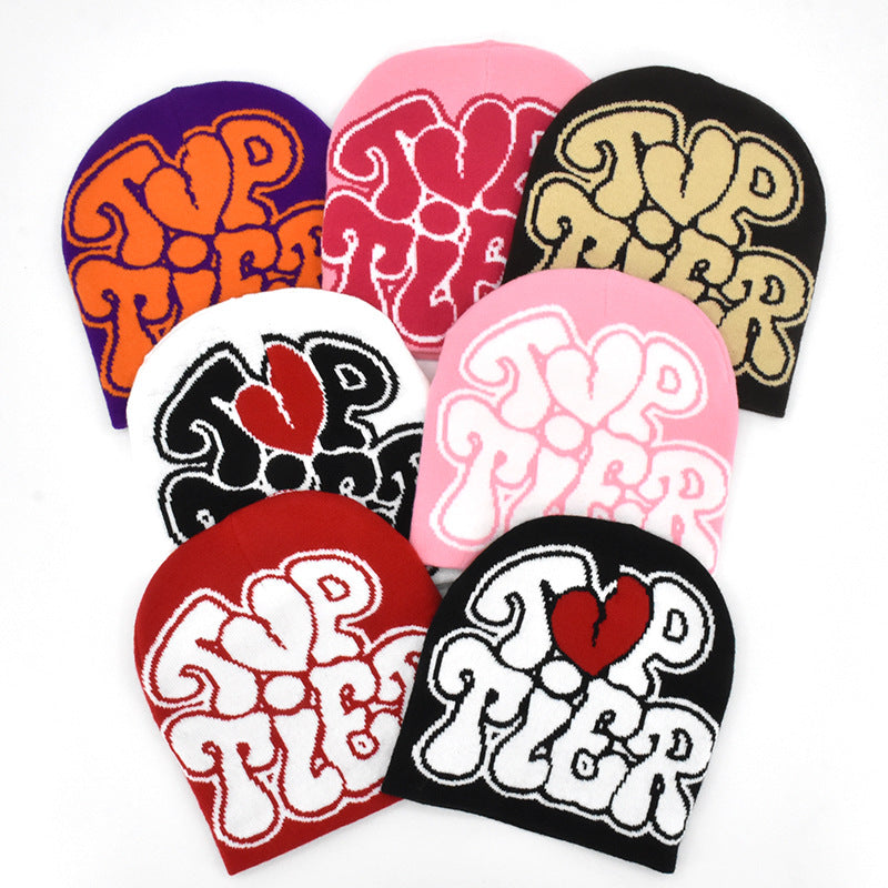 Y2k Jacquard Cap Beanie Bonnet Warm Winter Hats