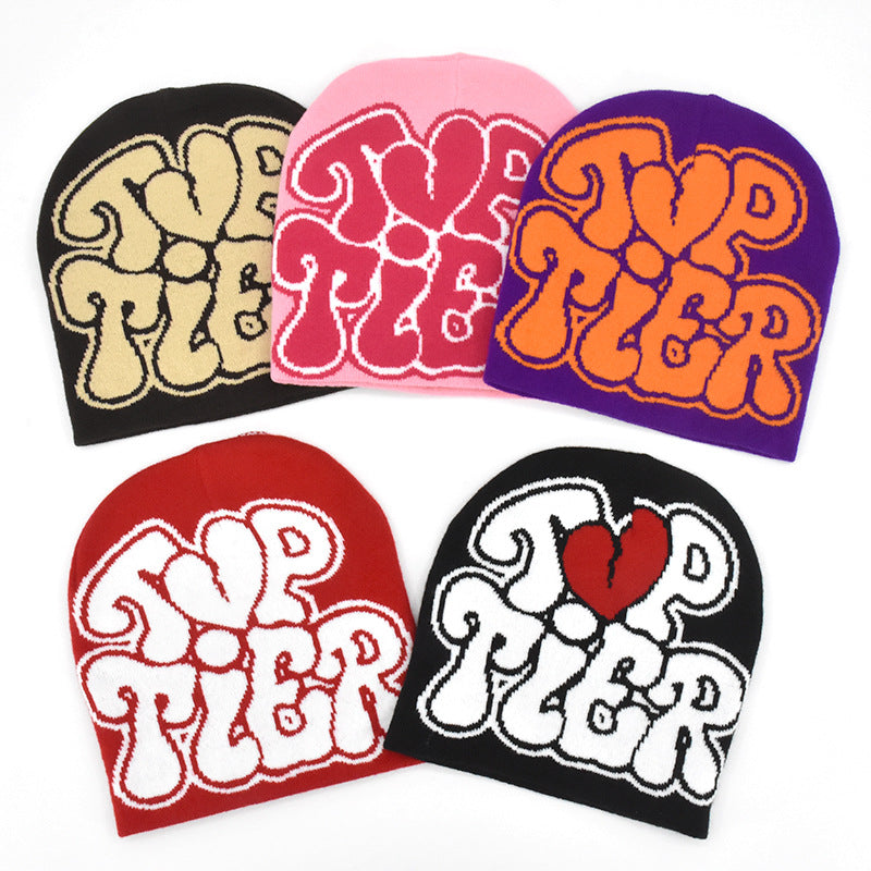 Y2k Jacquard Cap Beanie Bonnet Warm Winter Hats