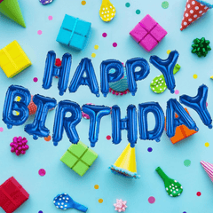 Happy Birthday Balloon Banner Letter Party Decorations 16 Inch