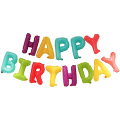 Happy Birthday Balloon Banner Letter Party Decorations 16 Inch