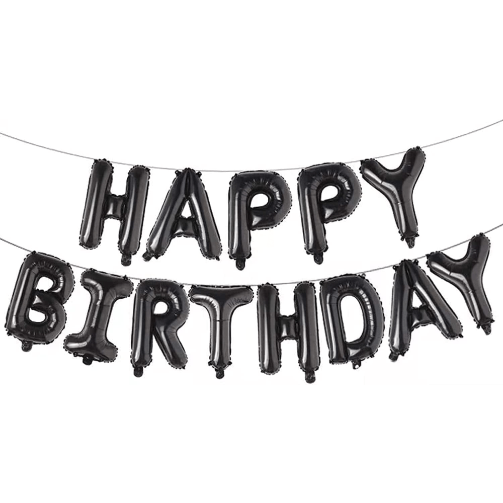 Happy Birthday Balloon Banner Letter Party Decorations 16 Inch