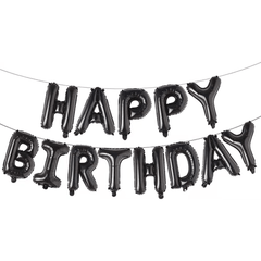 Happy Birthday Balloon Banner Letter Party Decorations 16 Inch